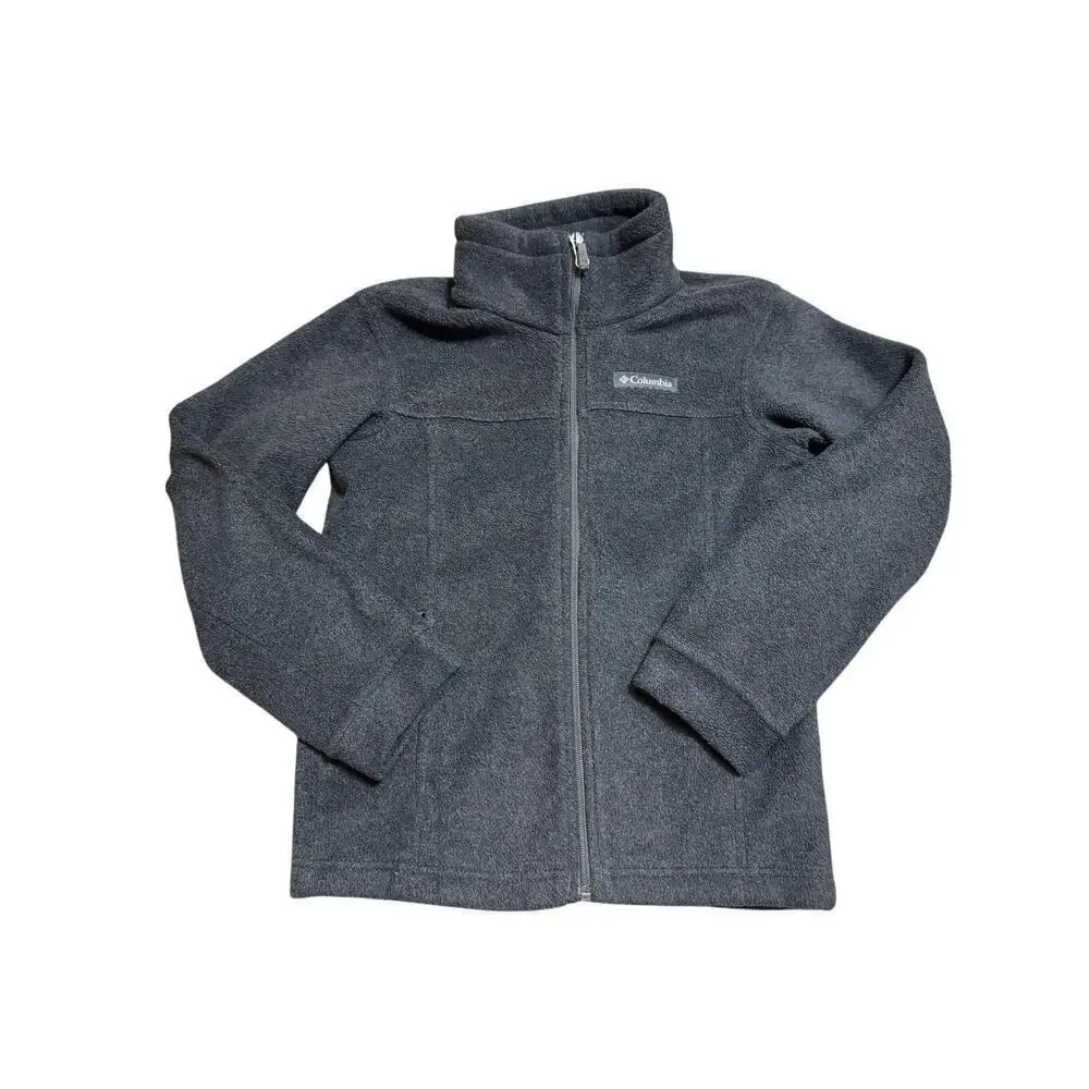 COLUMBIA Boys zip up Hoodie/Sweatshirt/Fleece, size 10-12; Dark Gray